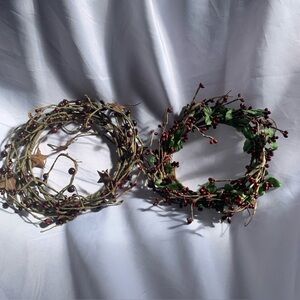 Rustic Berry and Vine Mini Grapevine Wreaths Set Pip-berries Stars 4-7”
